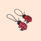 Lady Bug Seed Bead Handcrafted Artisan Made Ornament - Guatemala