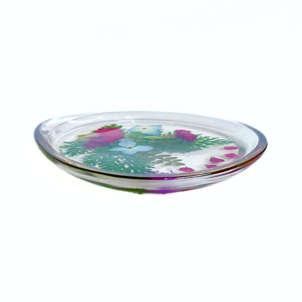 Resin Jewelry Dish - Mother & Daughter Garden Flowers