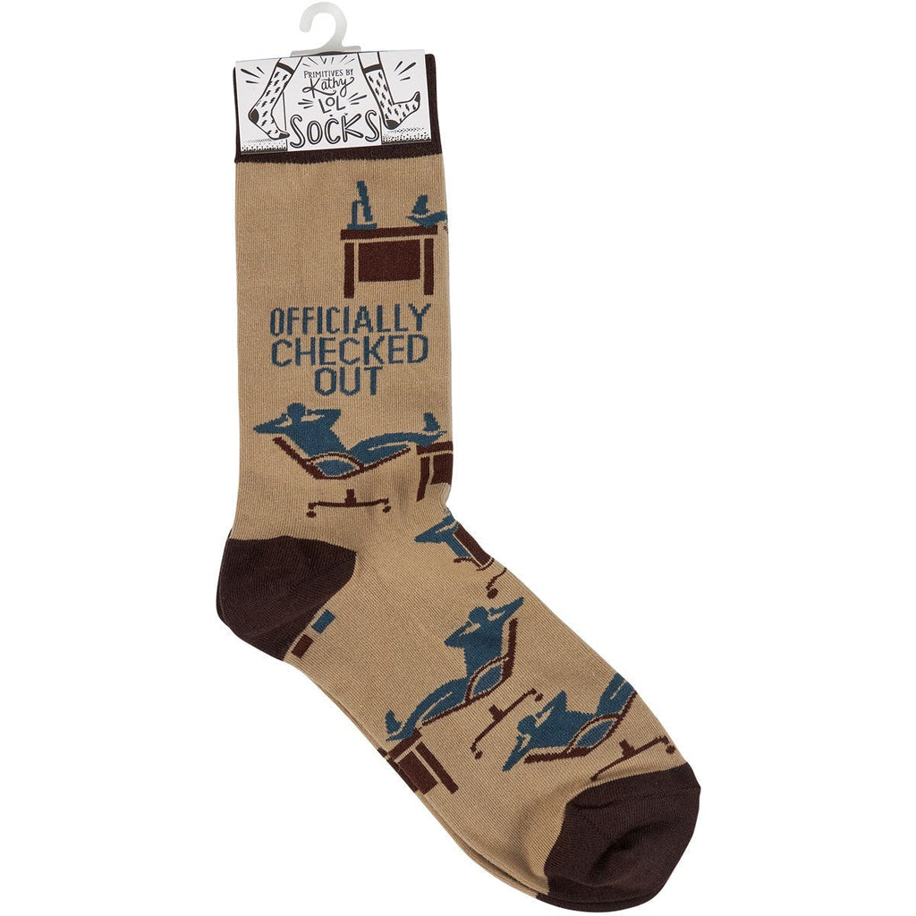 Officially Checked Out Socks | Office Everyday Socks by The Bullish Store