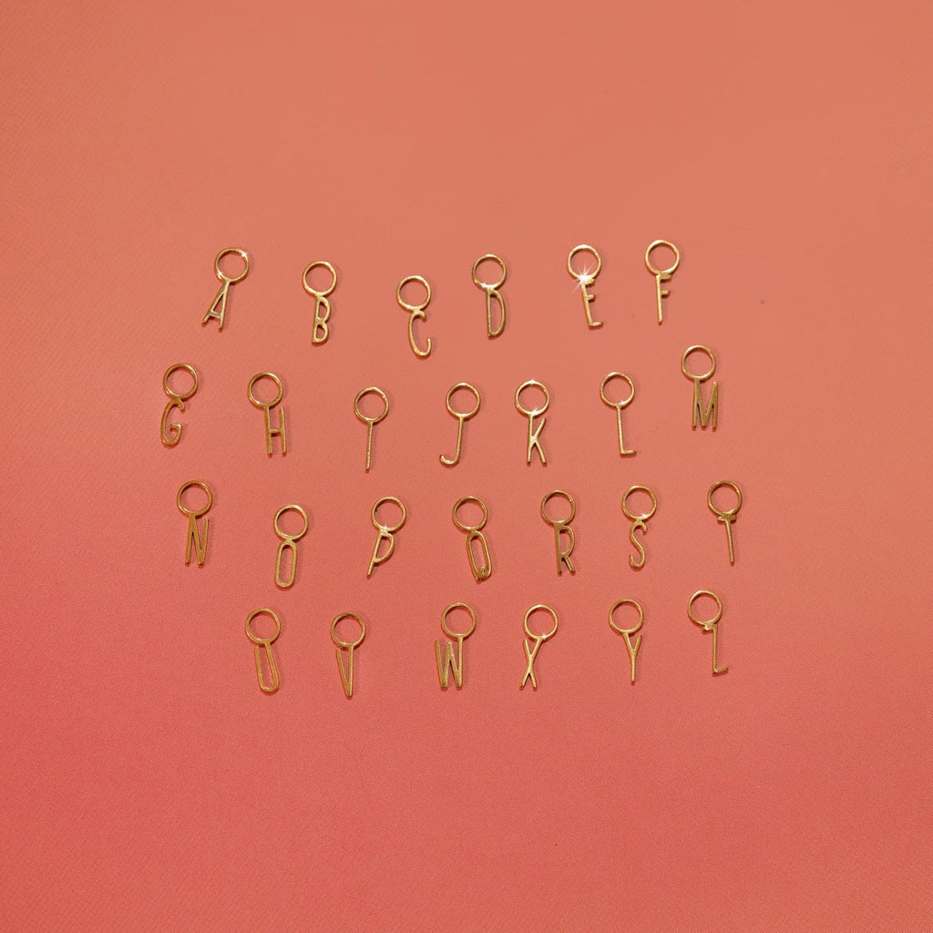 Letters Huggie Hoop Charm (Single)