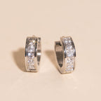 Crystal Chunky Huggie Hoop Earrings
