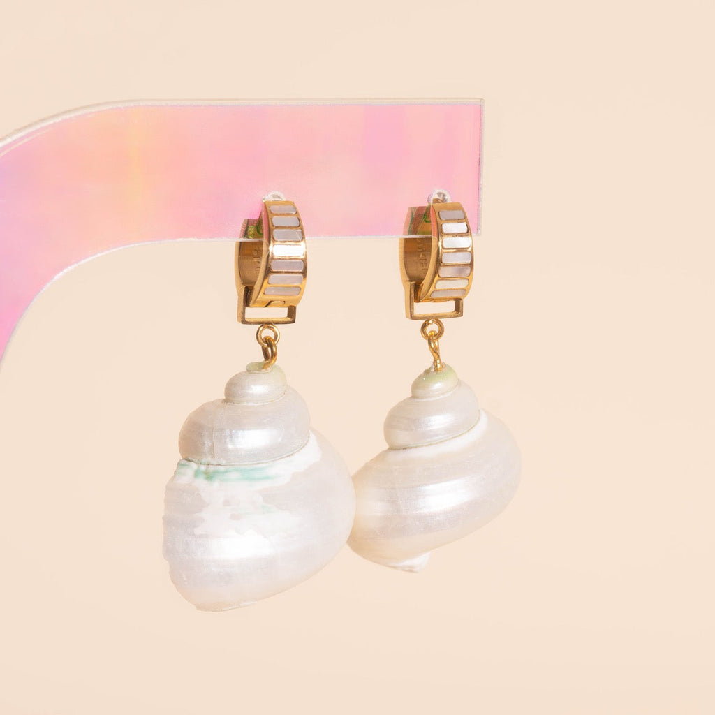 Jumbo Shell Super Chunky Huggie Hoop Charms