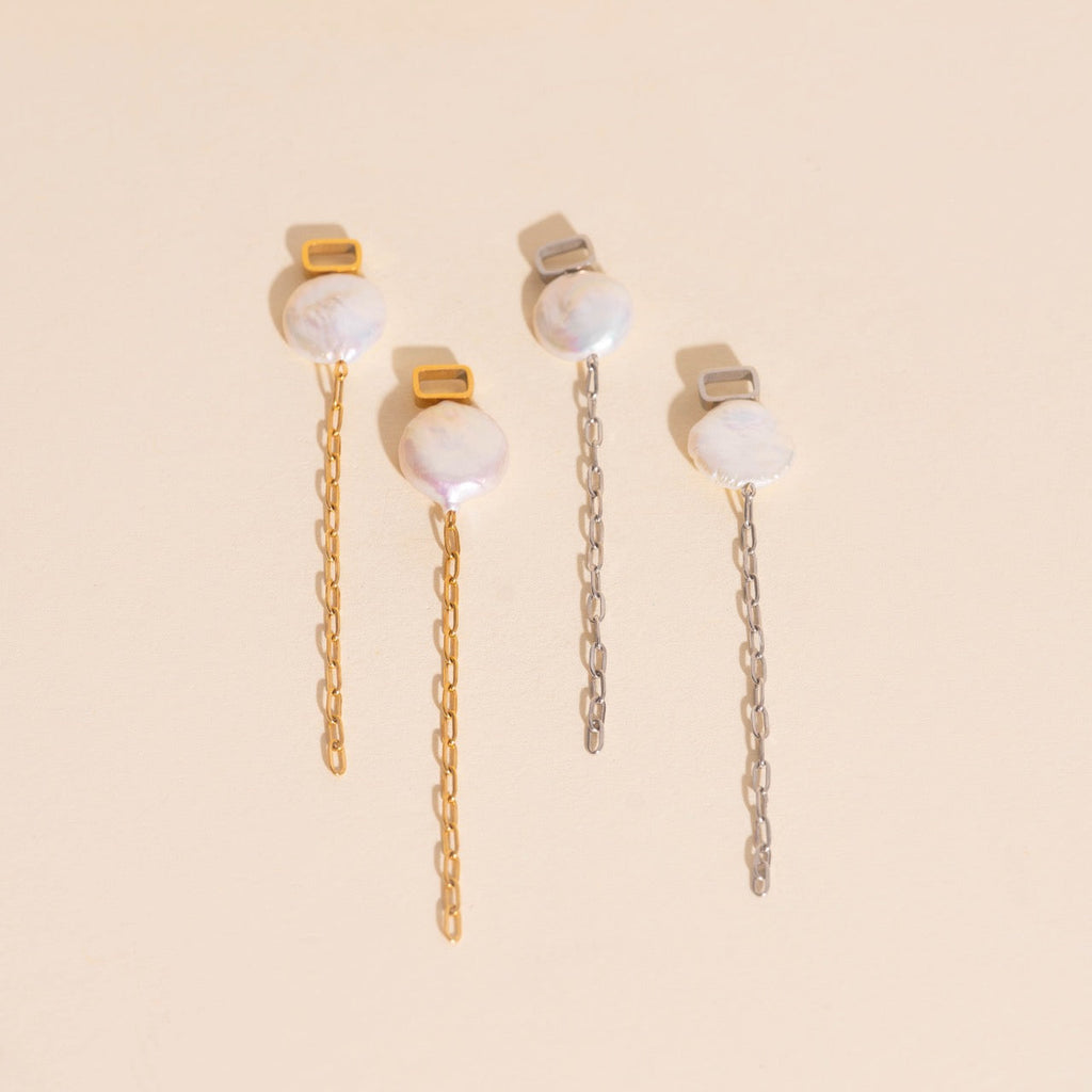 Pearl Whim Chunky Huggie Hoop Charms