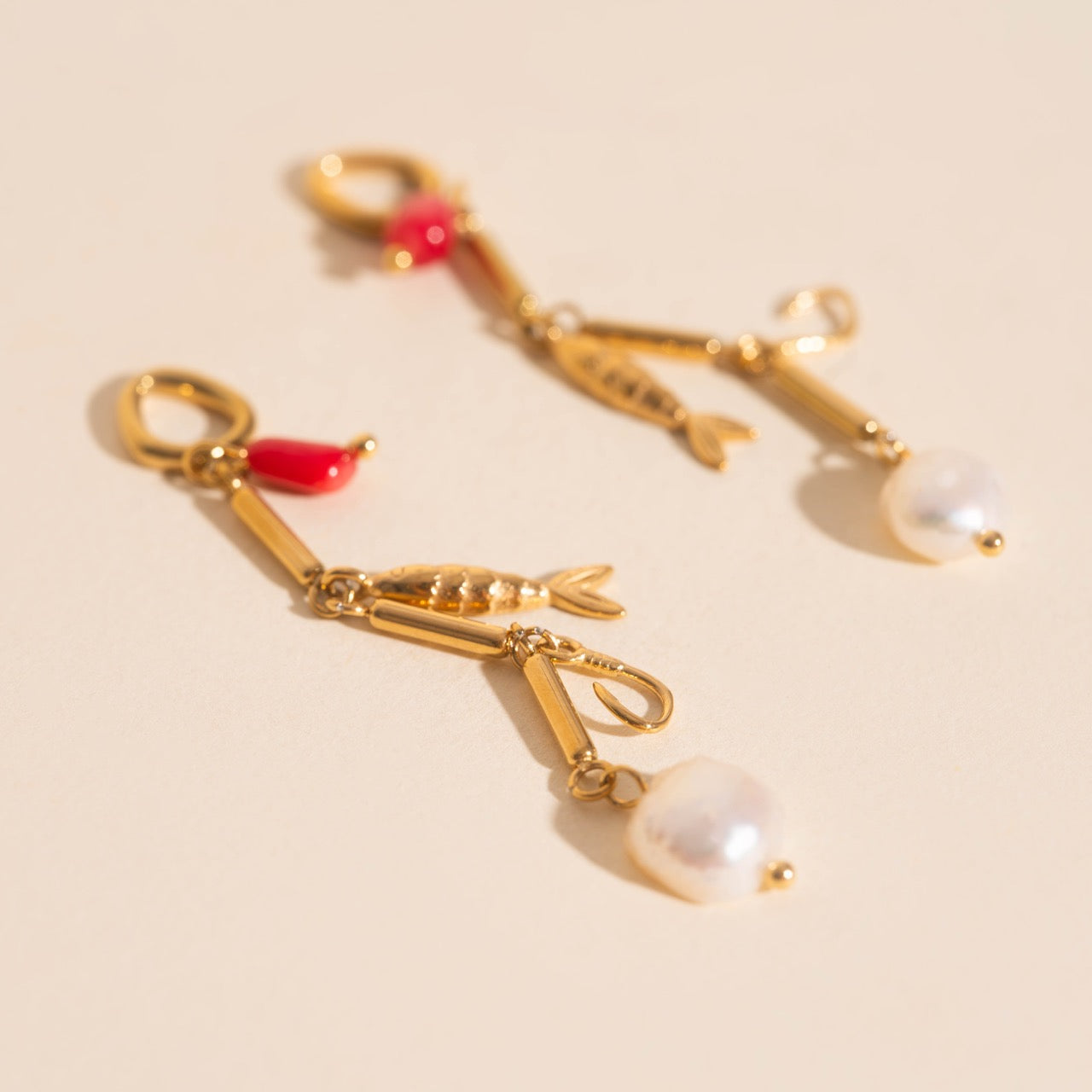 Ocean Bait Huggie Hoop Charms