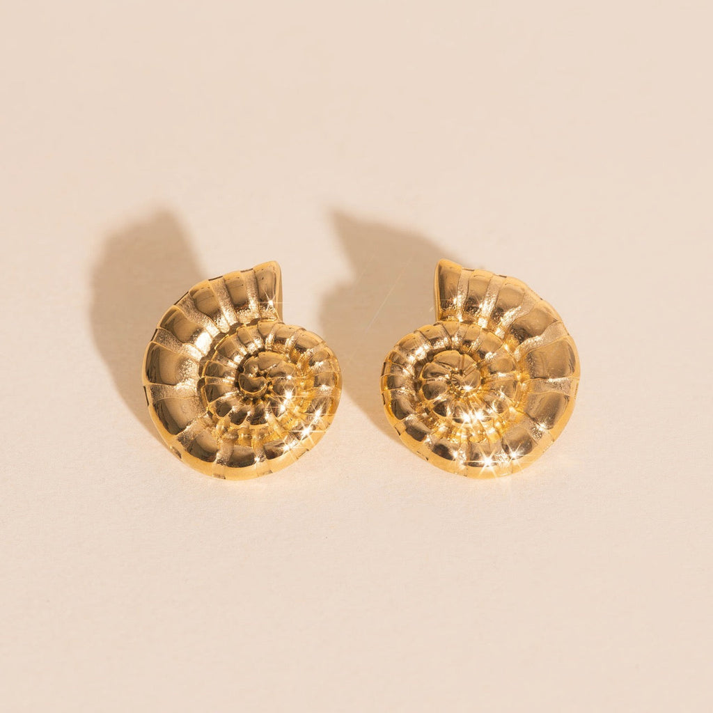 Shell Swirl Stud Earrings