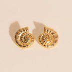 Shell Swirl Stud Earrings by Oh Clementine