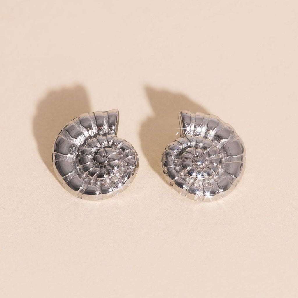 Shell Swirl Stud Earrings