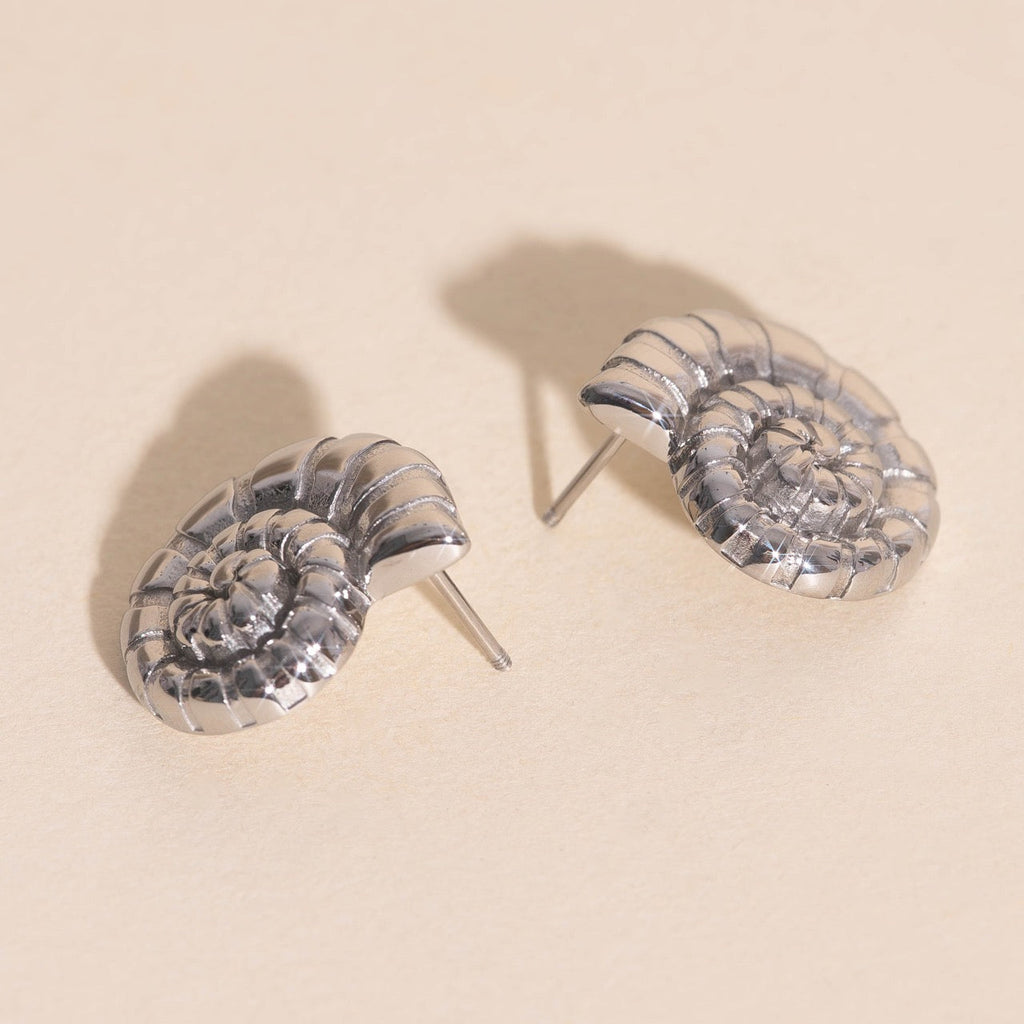 Shell Swirl Stud Earrings