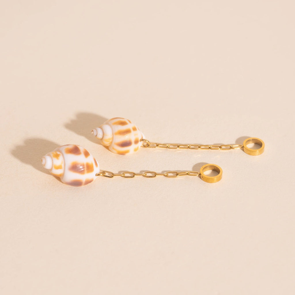 Mini Seashell Dangle Huggie Hoop Charms