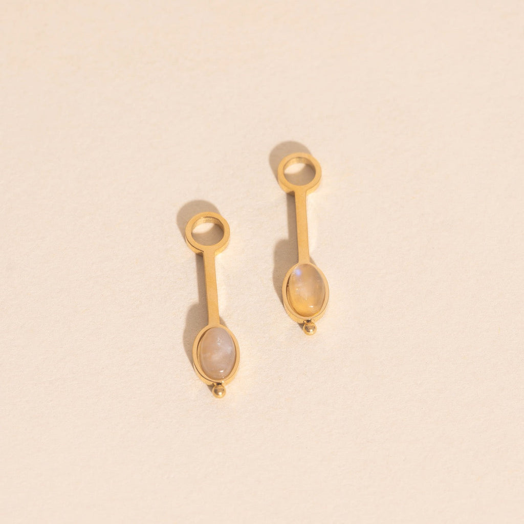 Gem Drop Huggie Hoop Charms