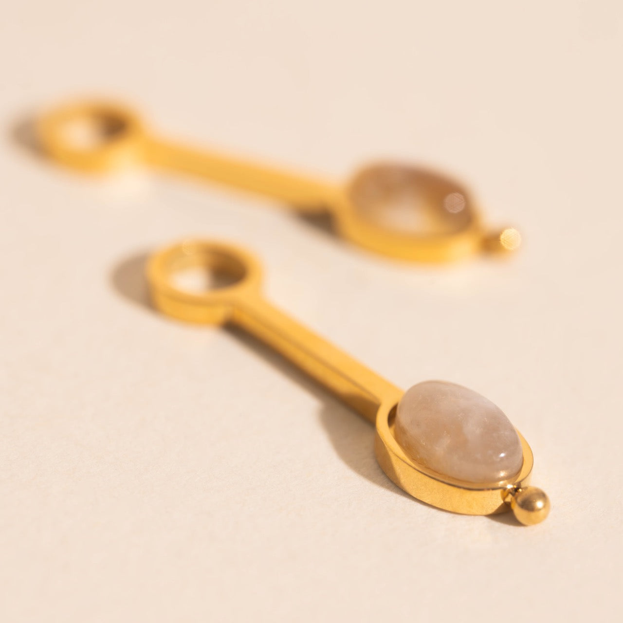 Gem Drop Huggie Hoop Charms