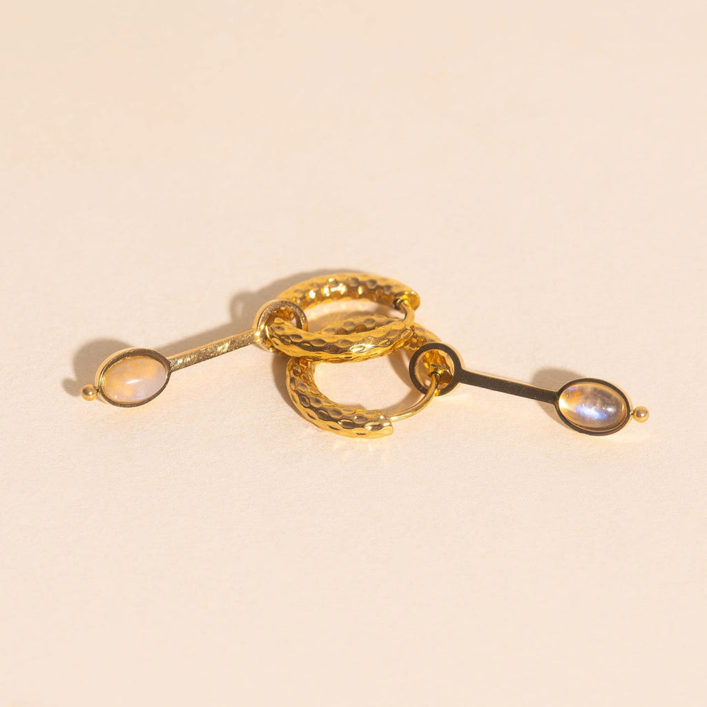 Gem Drop Huggie Hoop Charms