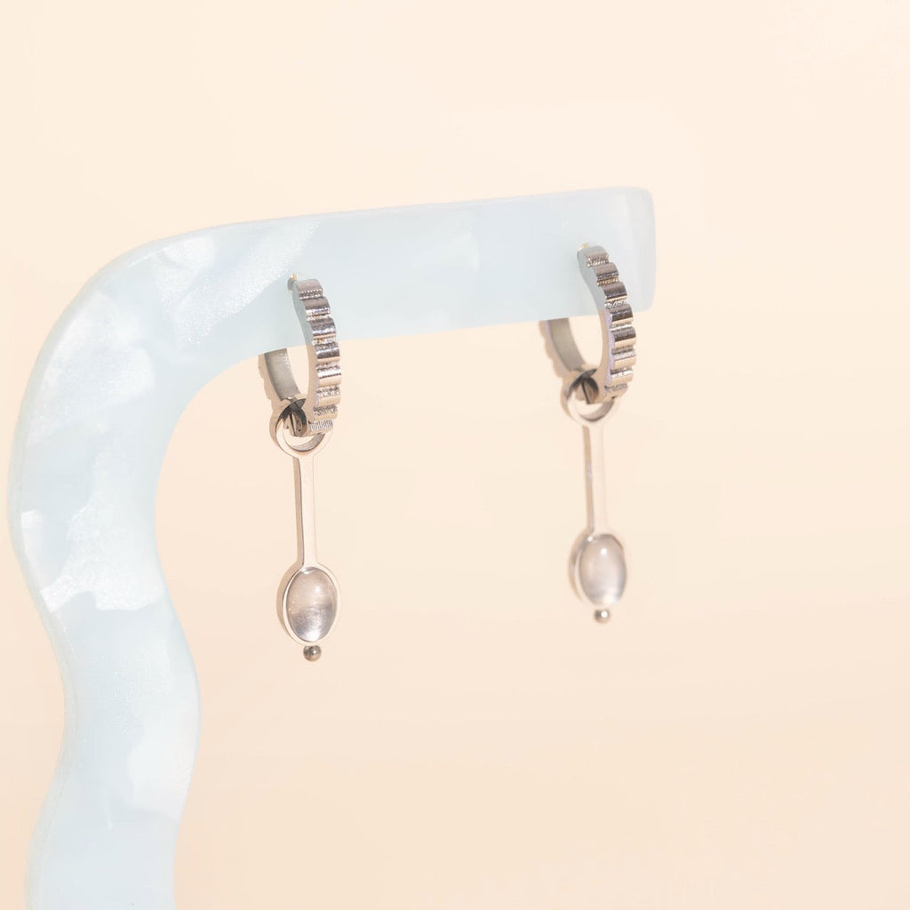 Gem Drop Huggie Hoop Charms