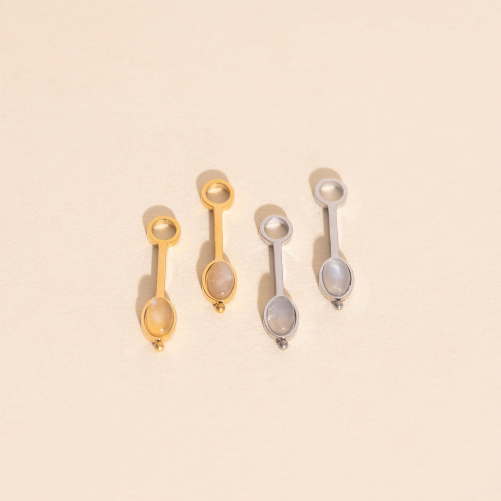 Gem Drop Huggie Hoop Charms