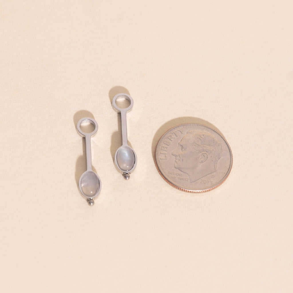 Gem Drop Huggie Hoop Charms