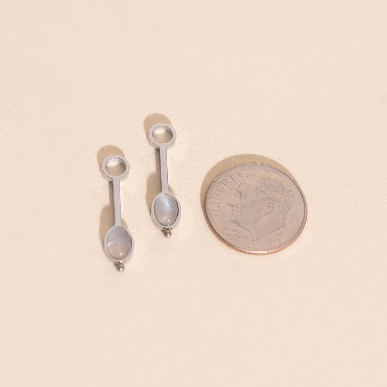 Gem Drop Huggie Hoop Charms