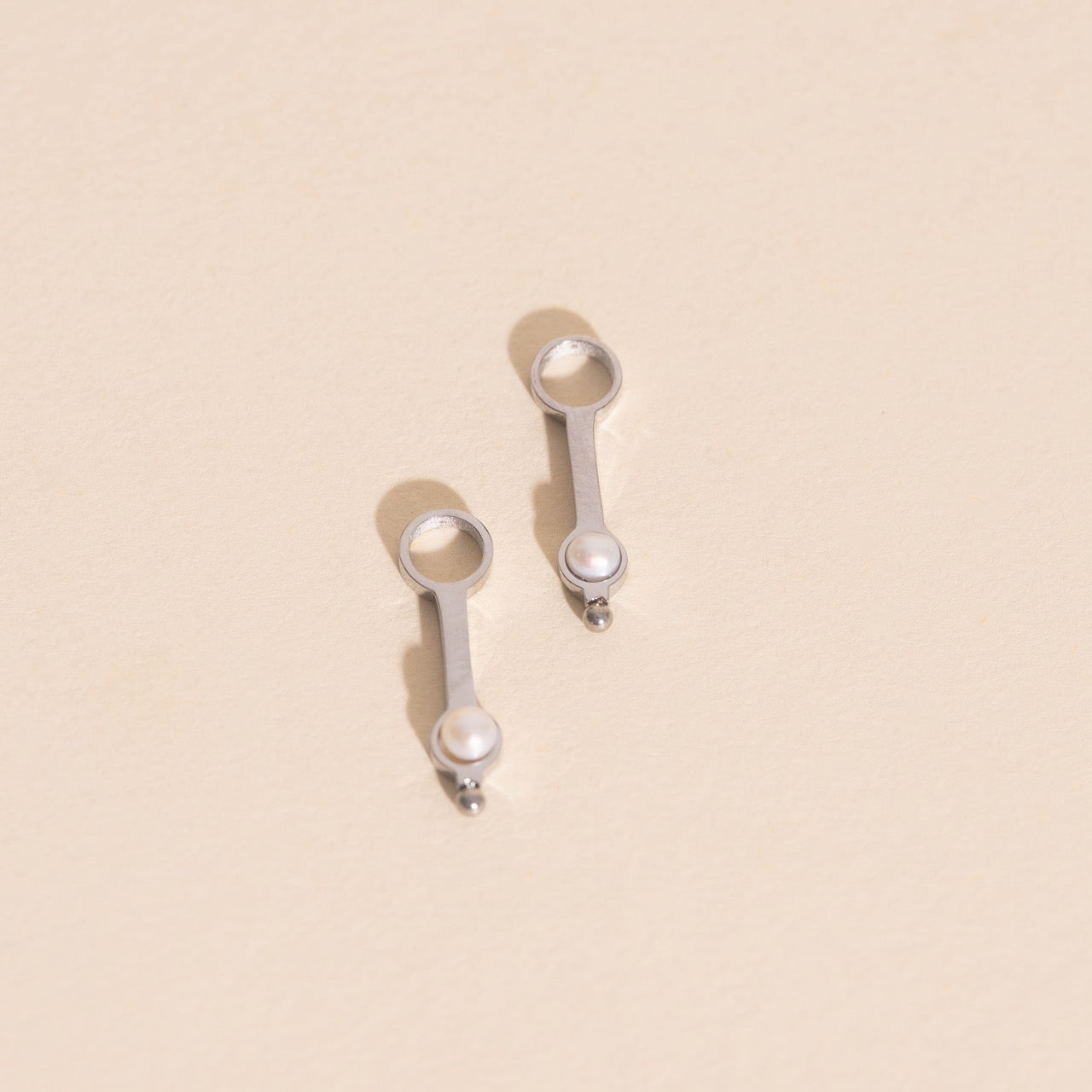 Mini Pearl Drop Huggie Hoop Charms