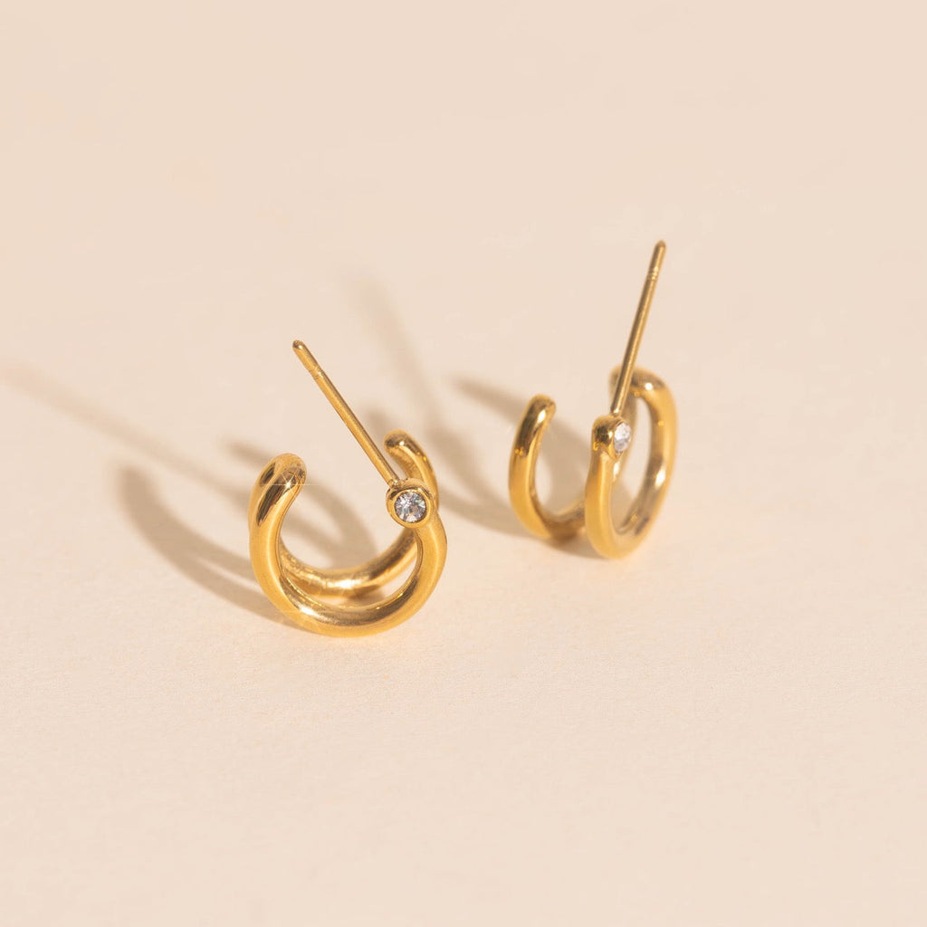 Mini Loop Stud Earrings