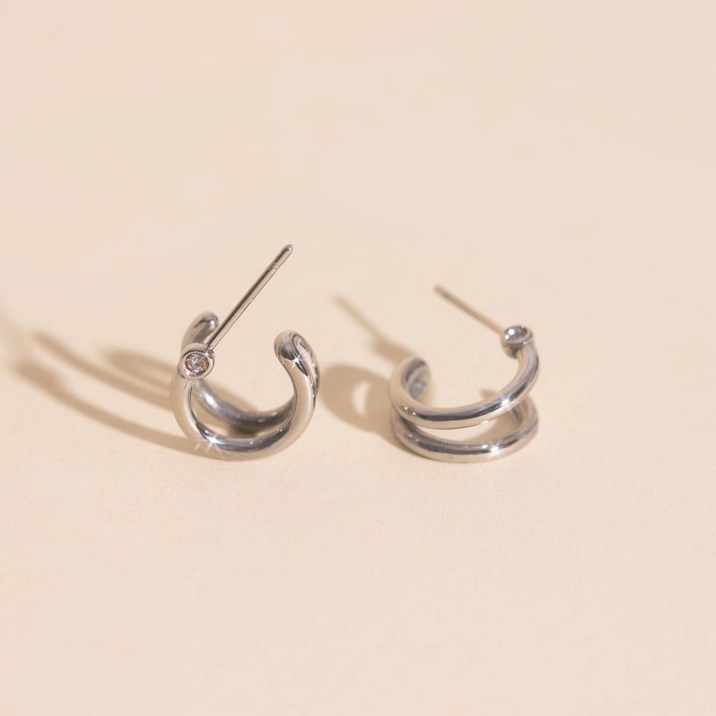 Mini Loop Stud Earrings
