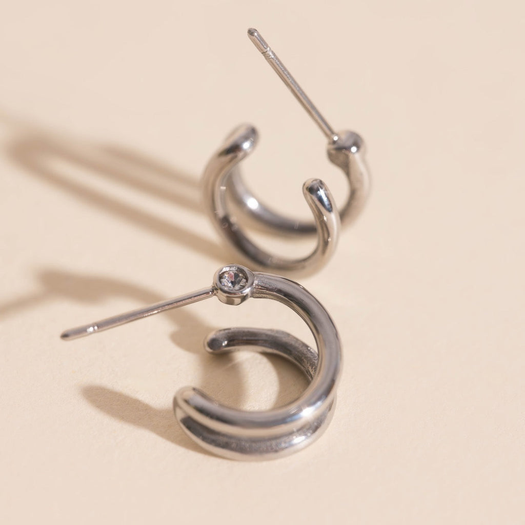 Mini Loop Stud Earrings