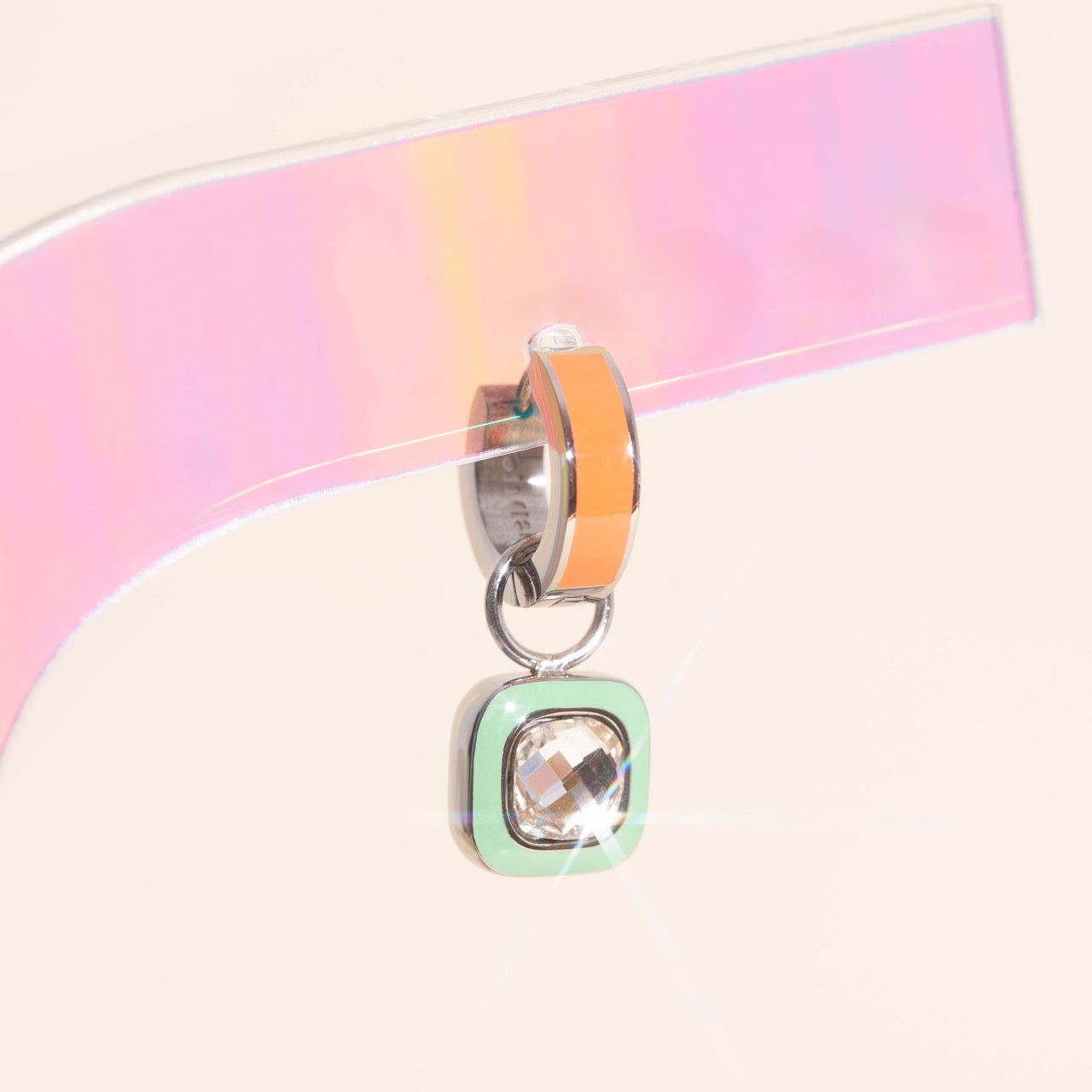 Showgirl Chunky Huggie Hoop Charm