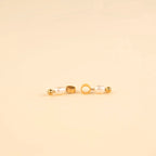 Mini Natural Pearl Huggie Hoop Charms by Oh Clementine