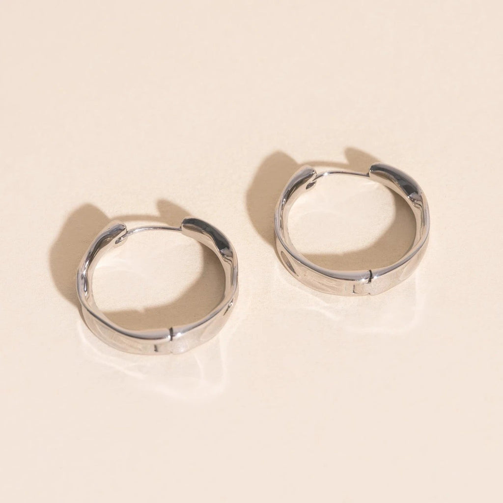 Bangle Rounded Huggie Hoop Earrings by Oh Clementine
