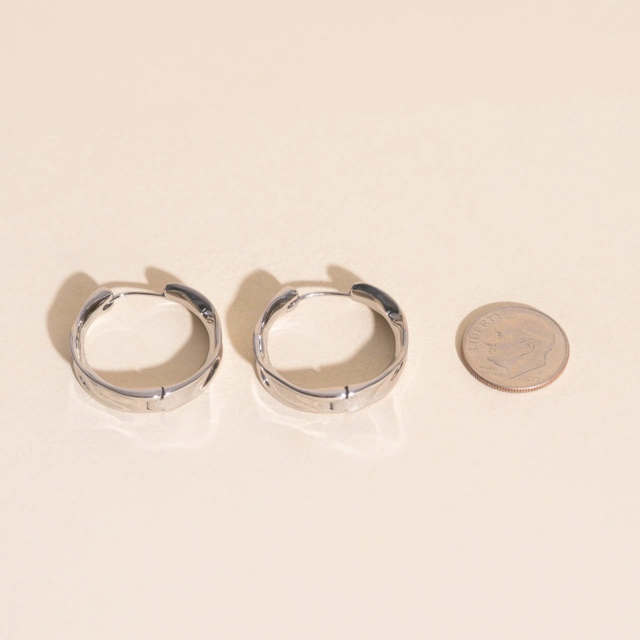 Bangle Rounded Huggie Hoop Earrings by Oh Clementine