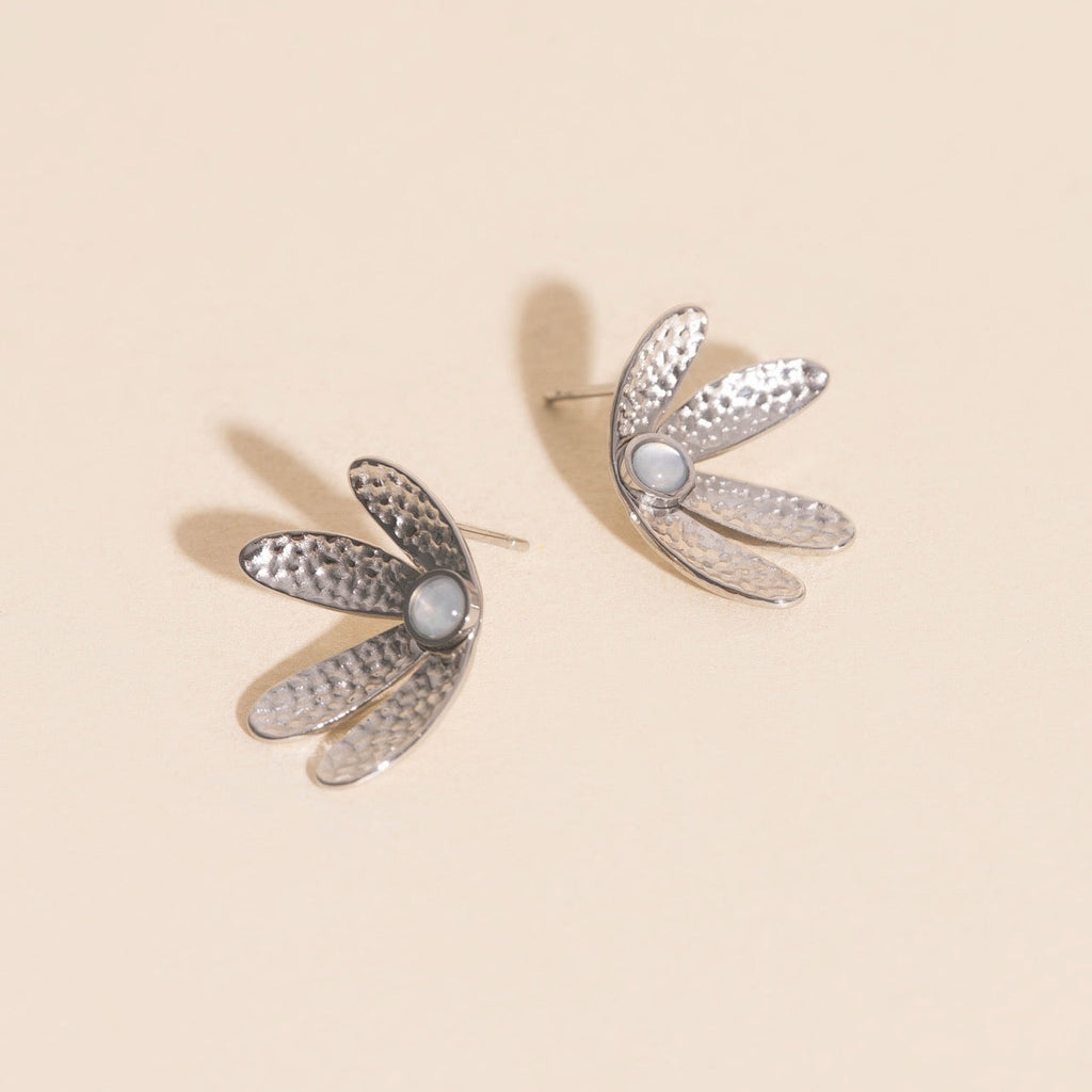Mini Half Bloomed Stud Earrings