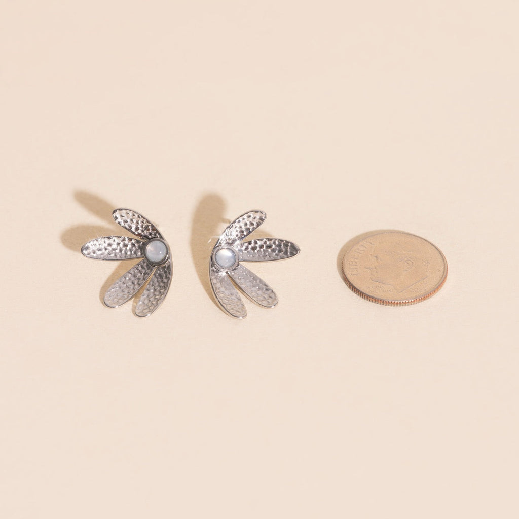 Mini Half Bloomed Stud Earrings