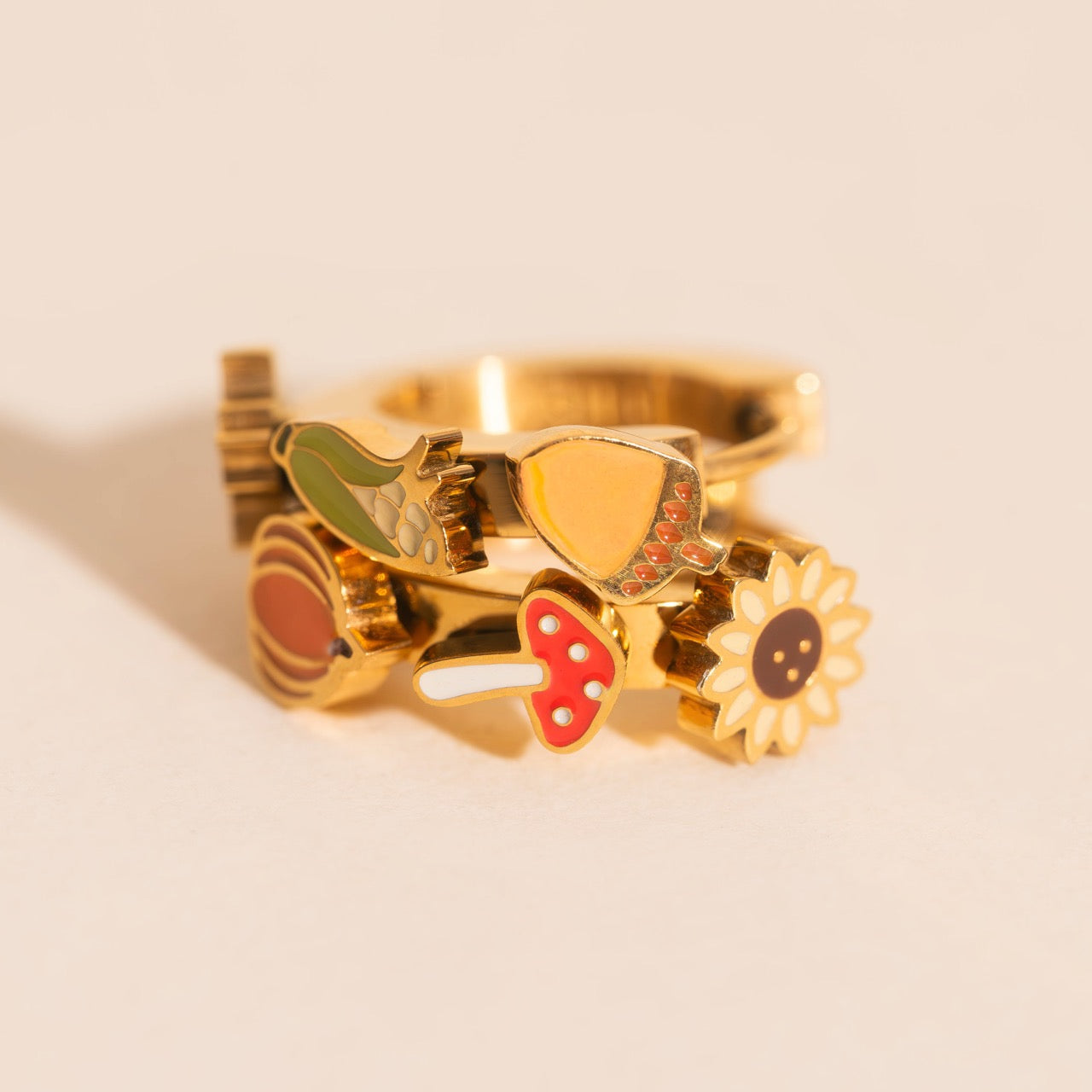 Fall 3D Huggie Hoop Earrings