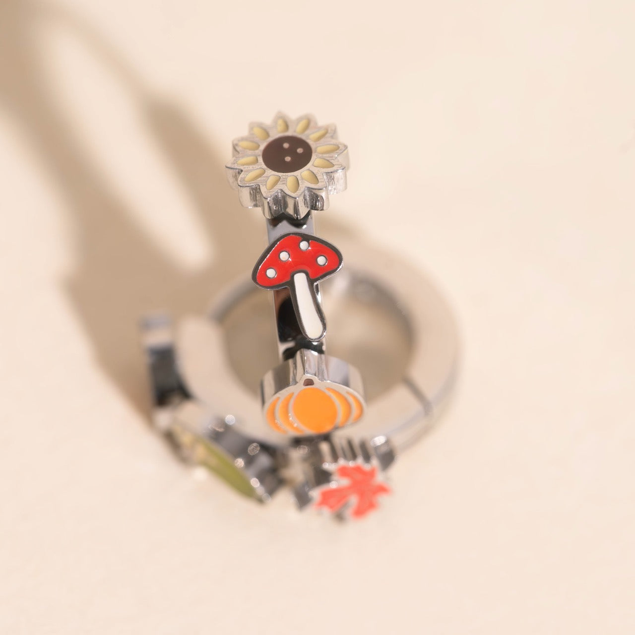 Fall 3D Huggie Hoop Earrings