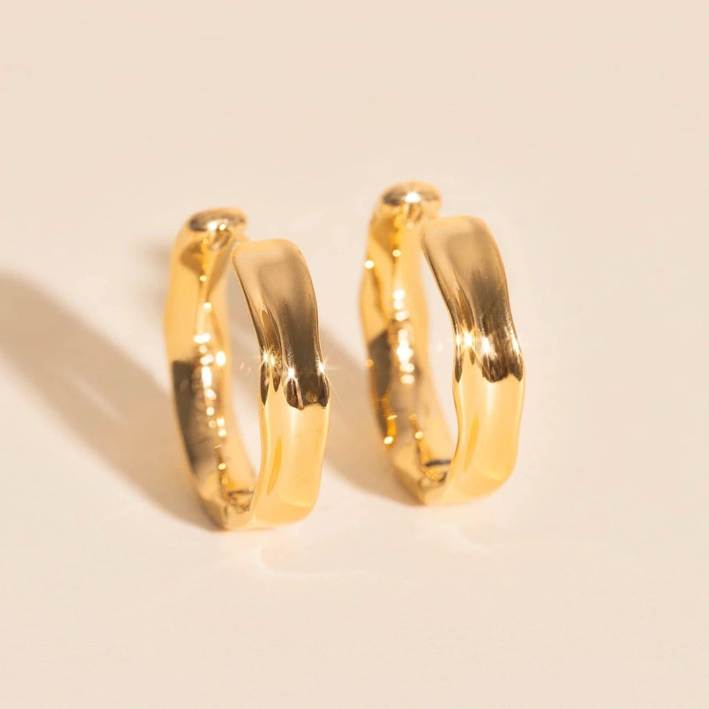 Bangle Rounded Huggie Hoop Earrings by Oh Clementine