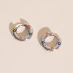 Daisy Chunky Rounded Huggie Hoop Earrings by Oh Clementine
