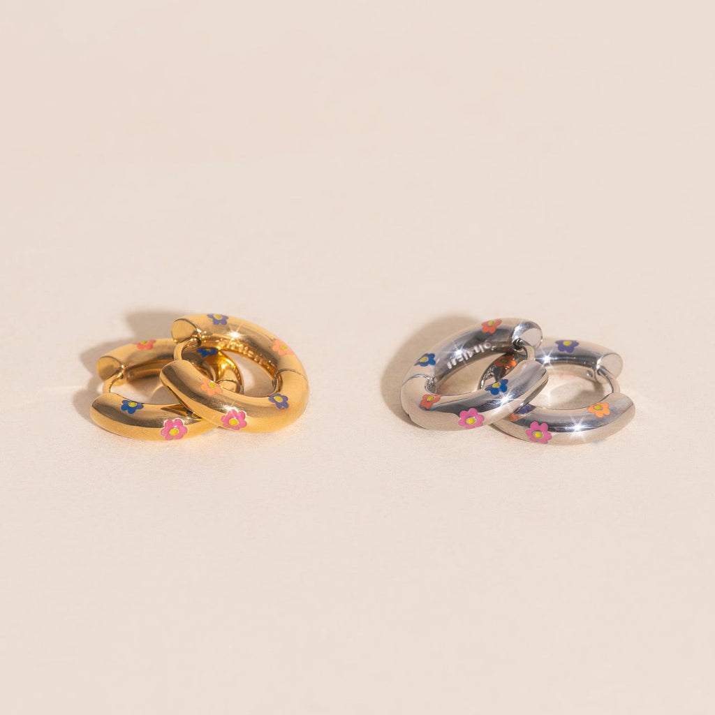 Daisy Chunky Rounded Huggie Hoop Earrings