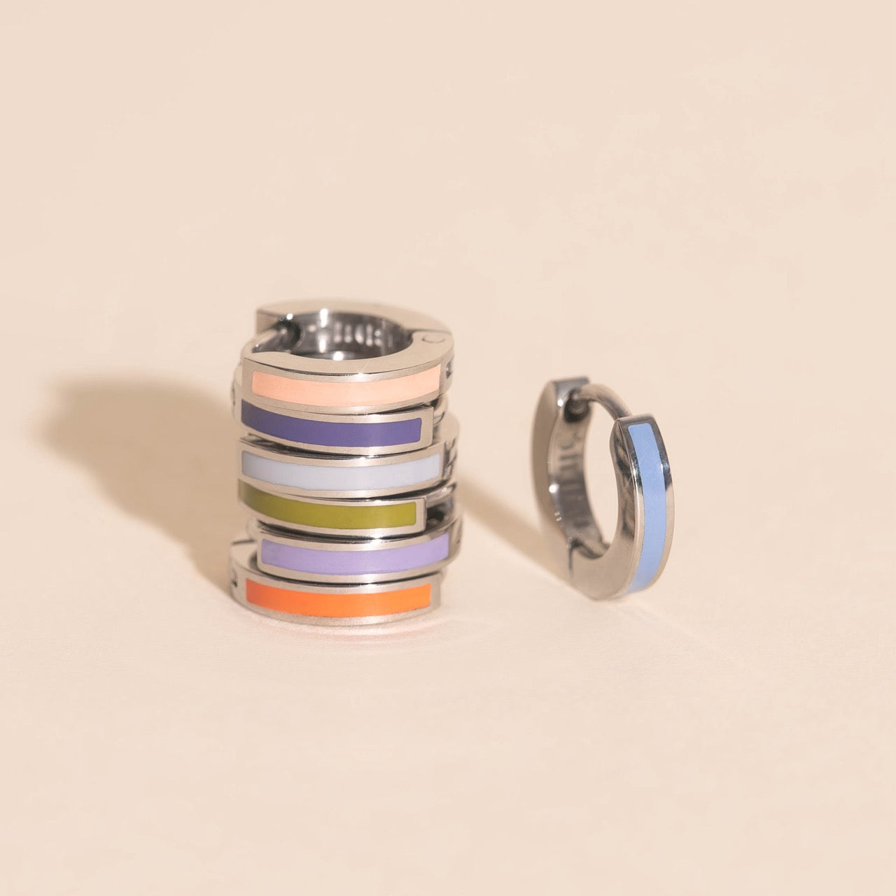 Color Tiny Huggie Hoop Earrings