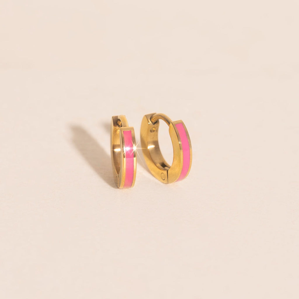 Color Tiny Huggie Hoop Earrings