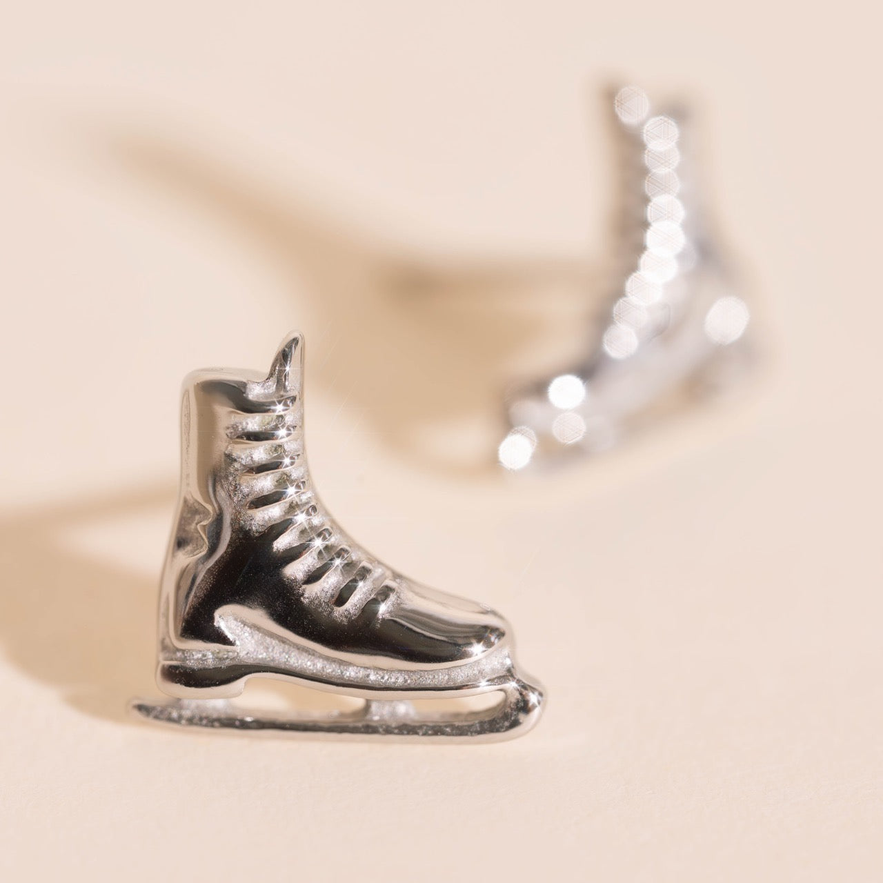 Ice Skate Stud Earrings