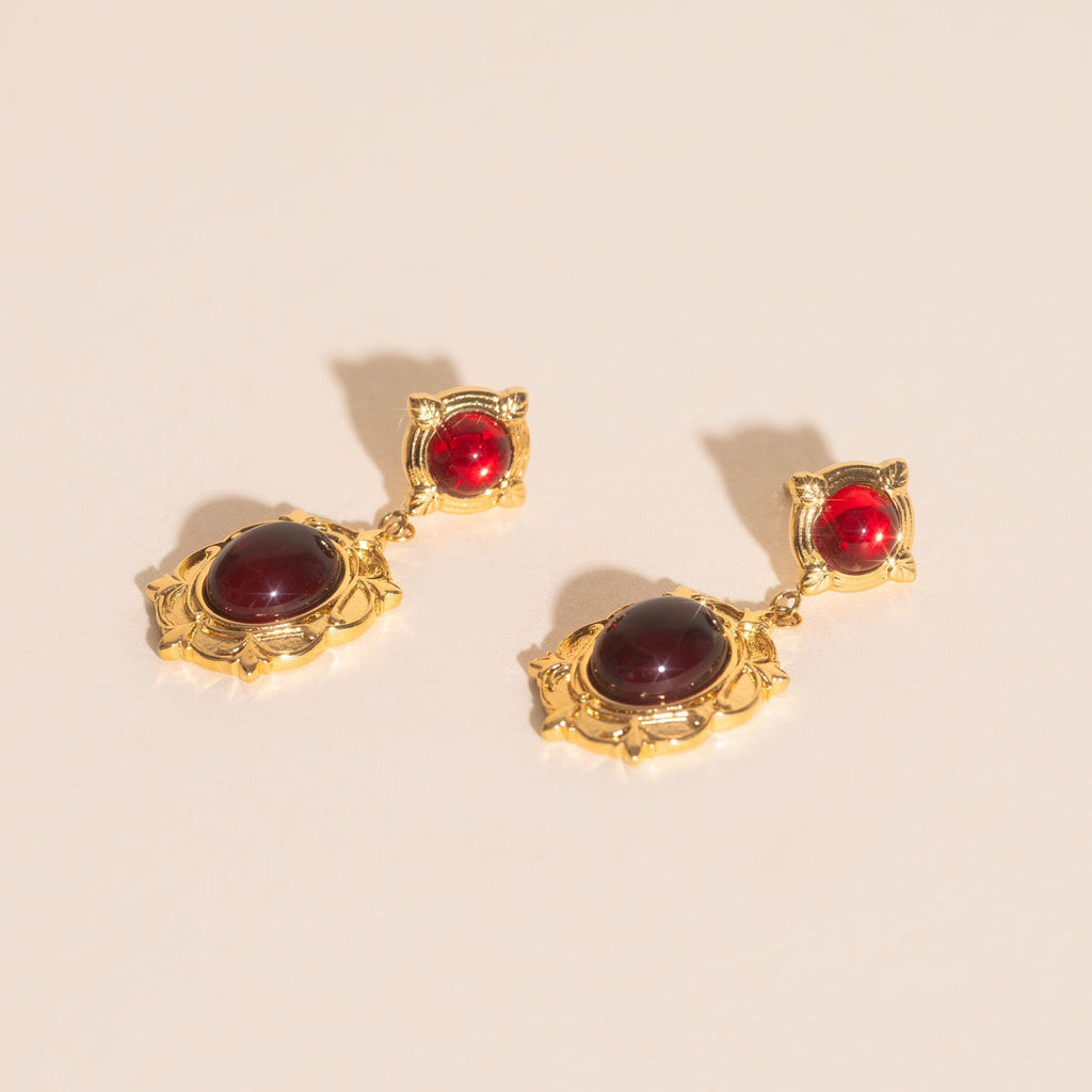 Regal Drop Stud Earrings