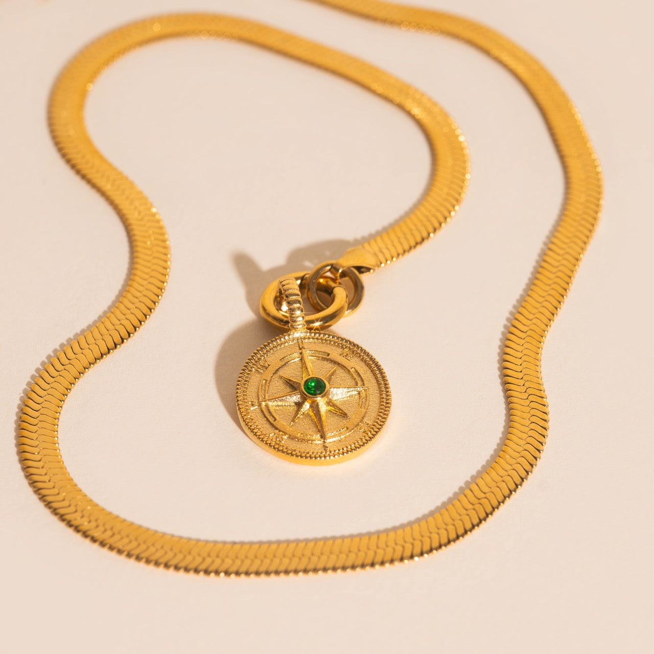 Crystal Compass Necklace Charm