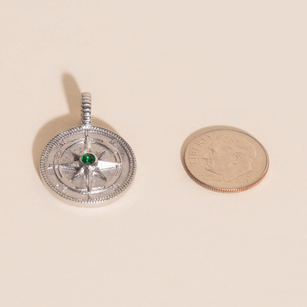 Crystal Compass Necklace Charm