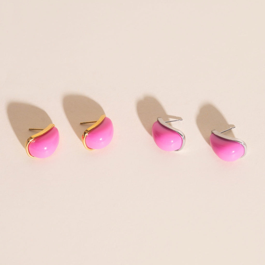 Color Pop Tear Drop Stud Earrings