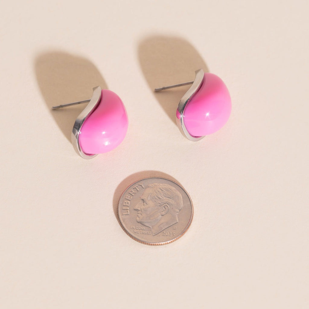 Color Pop Tear Drop Stud Earrings