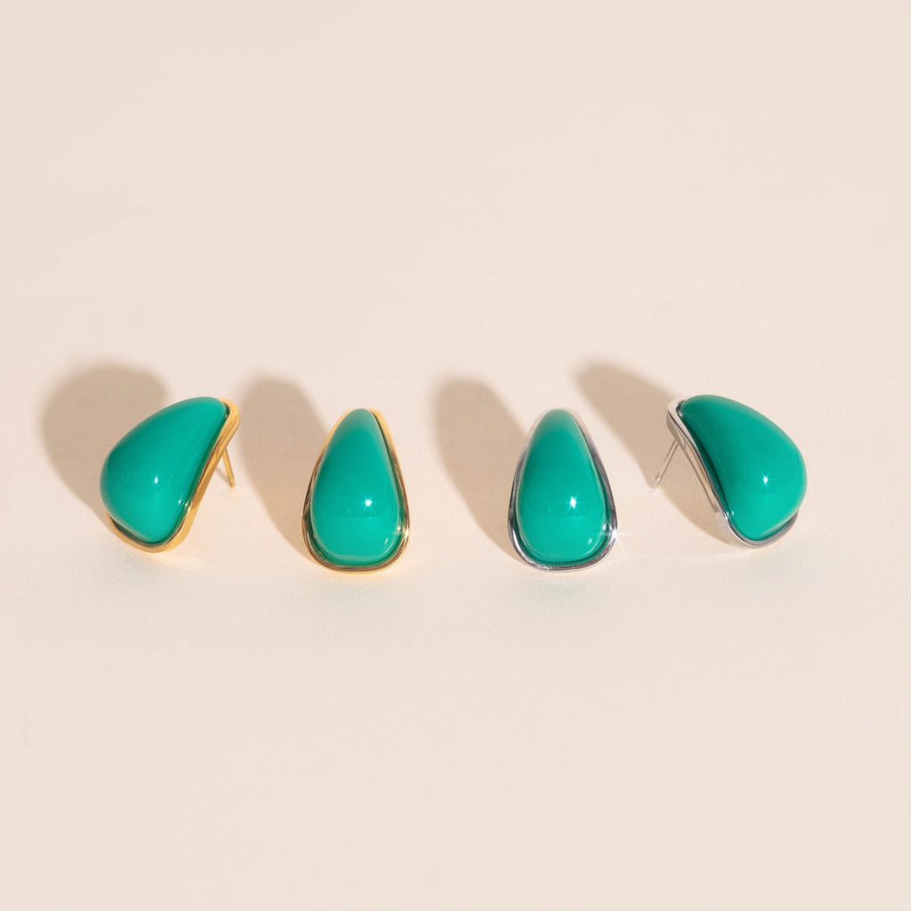 Color Pop Tear Drop Stud Earrings