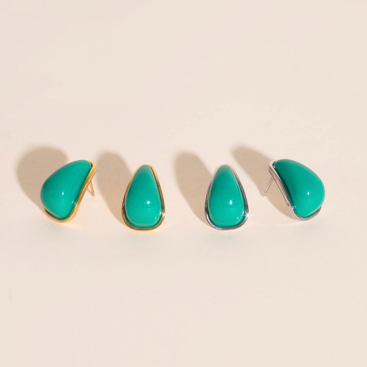 Color Pop Tear Drop Stud Earrings