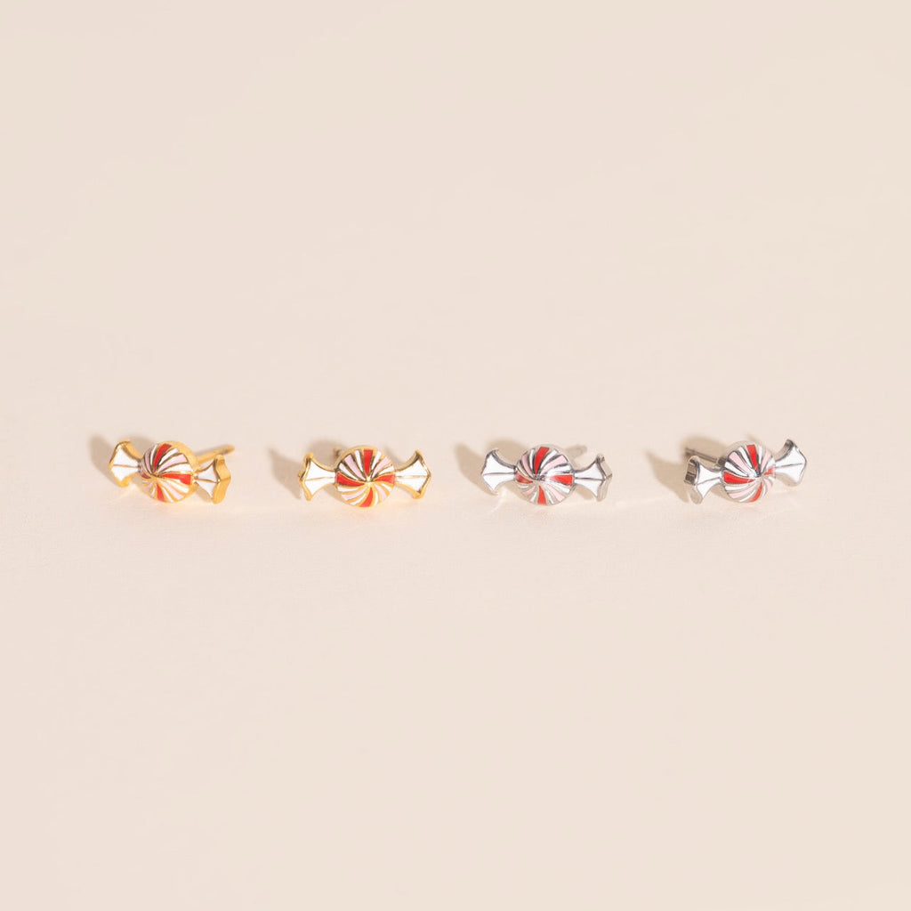 Peppermint Candy Stud Earrings