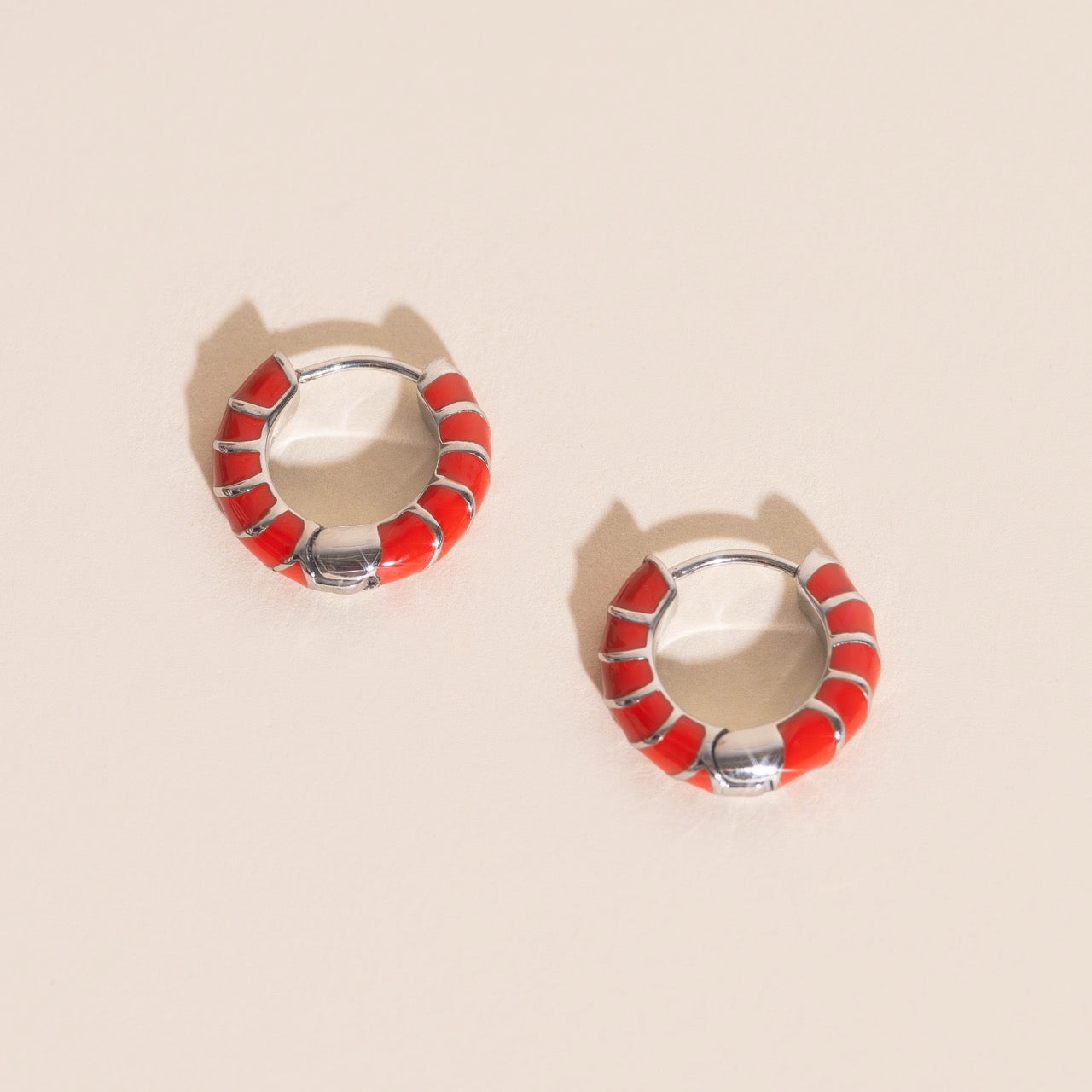 Color Chunky Rounded Huggie Hoop Earrings