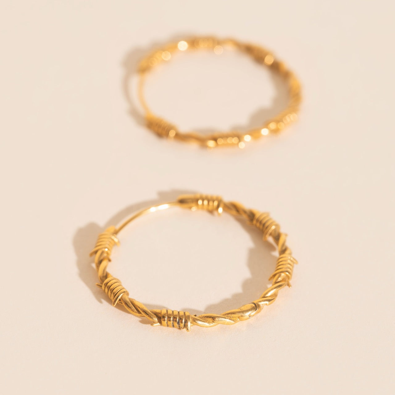 Barbed Wire Huggie Hoop Earrings