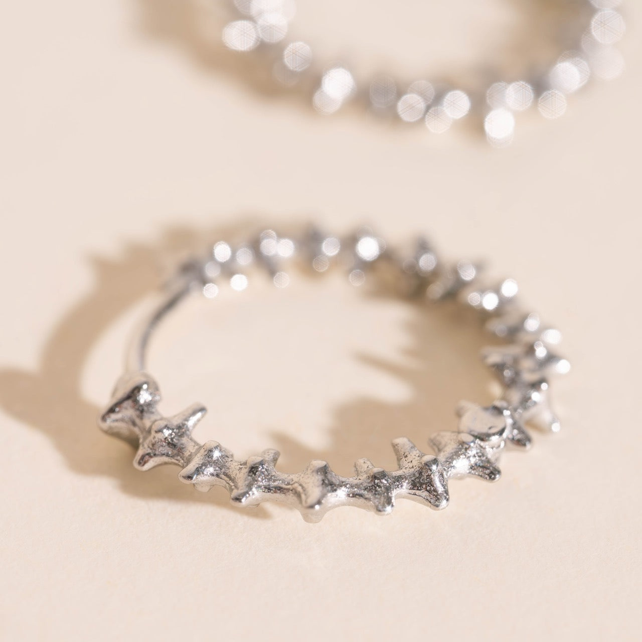 Spiky Huggie Hoop Earrings