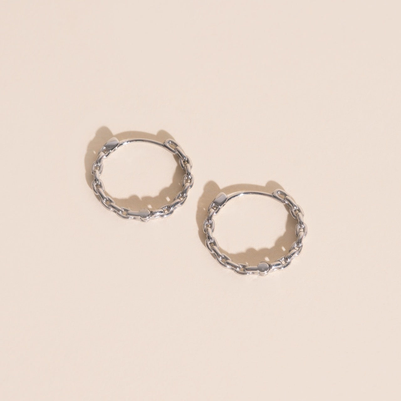 Chain Huggie Hoop Earrings